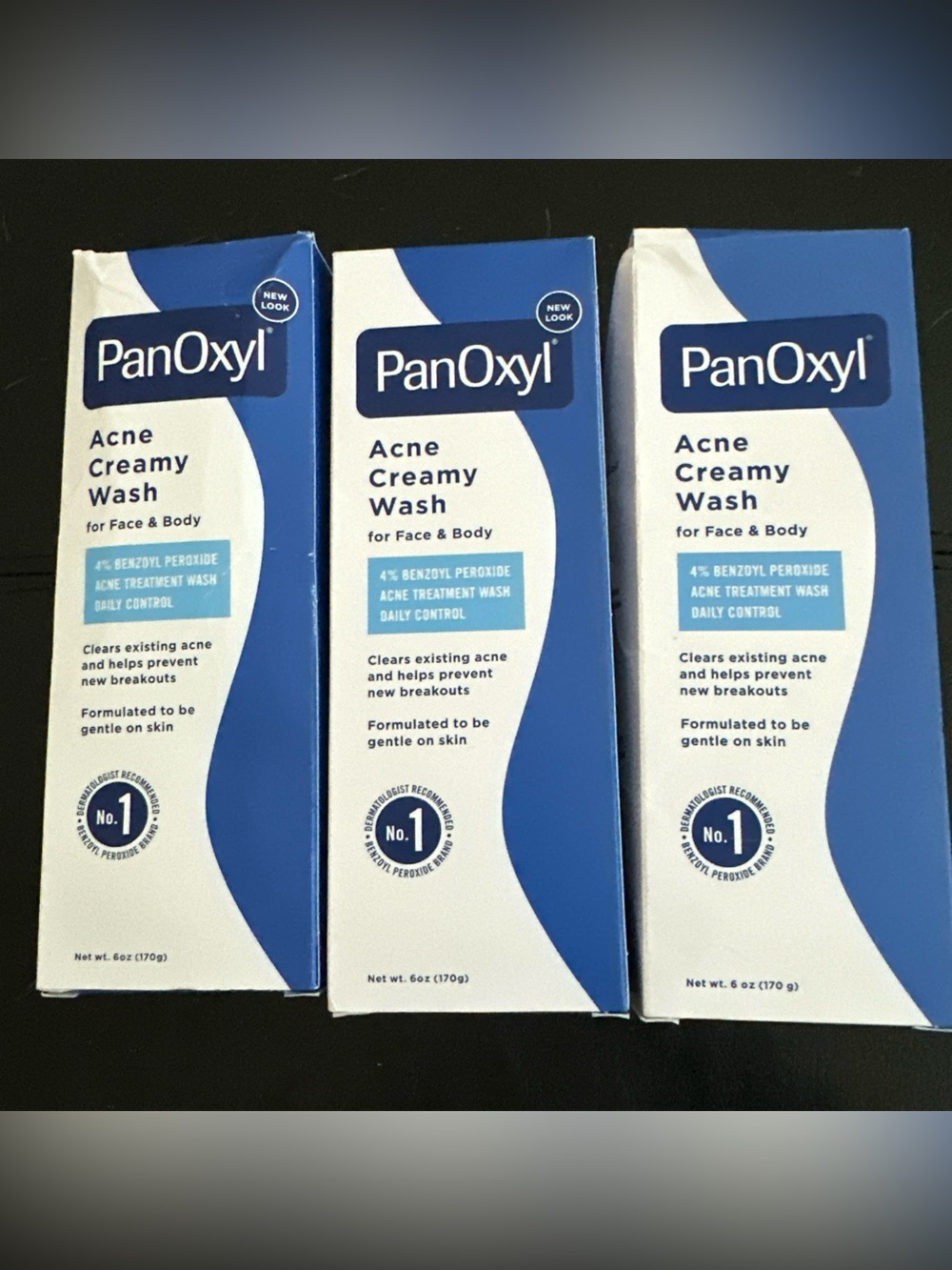 PanOxyl 4% Acne Creamy Wash Daily Control 6oz , Exp 01/27 -03/27 NEW! 3 PACK!!